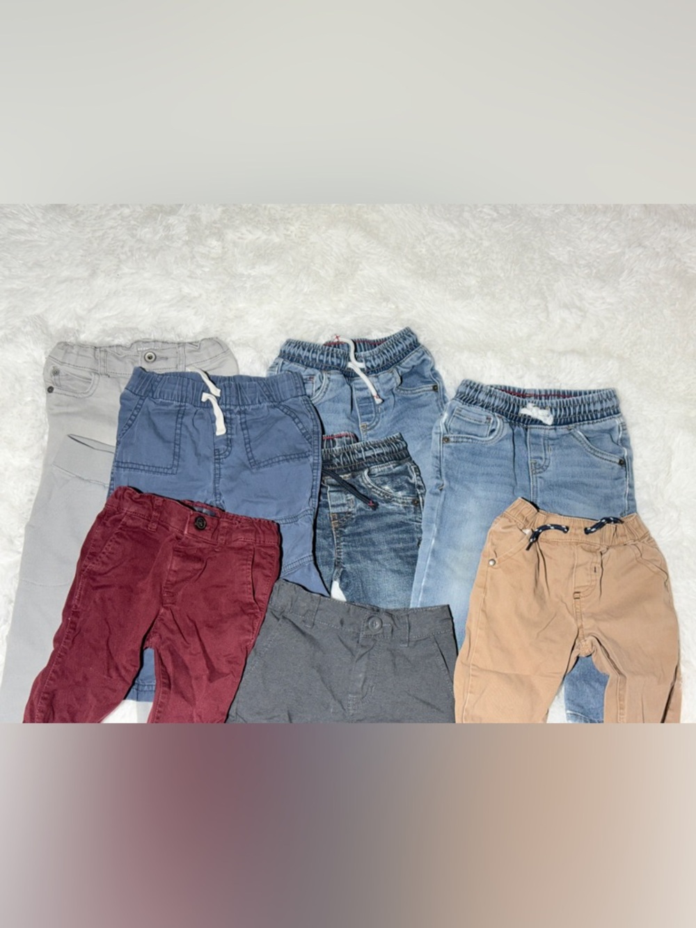 Bundle of 9 Pants for Baby Boy Size 18 Months Jeans Joggers Chinese - Picture 2 of 6
